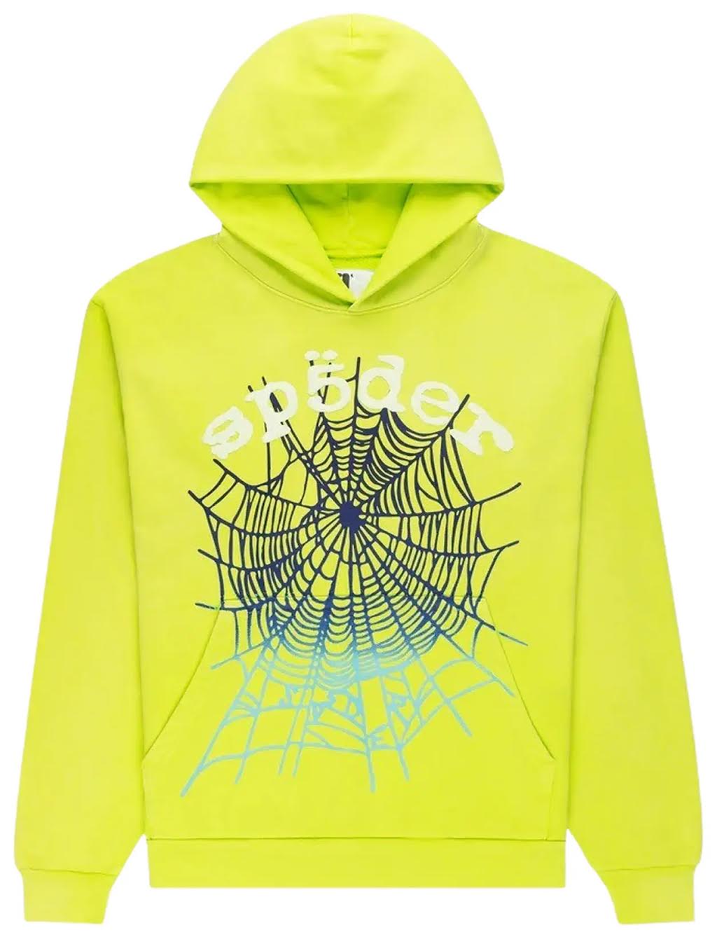 Sp5der Og V2 Gradient Hoodie Ácid Green'