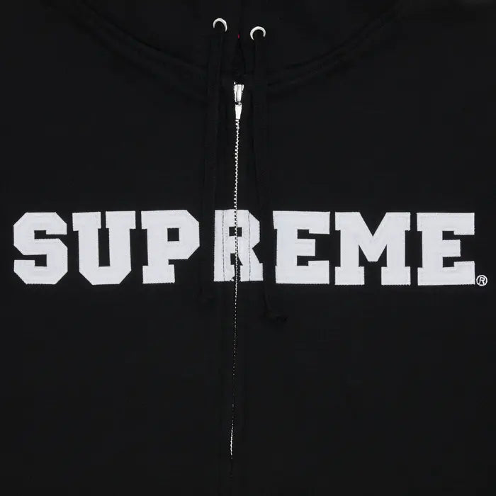 Supreme Collegiate Appliqué Zip Up
Hooded Sweatshirt 'Black'