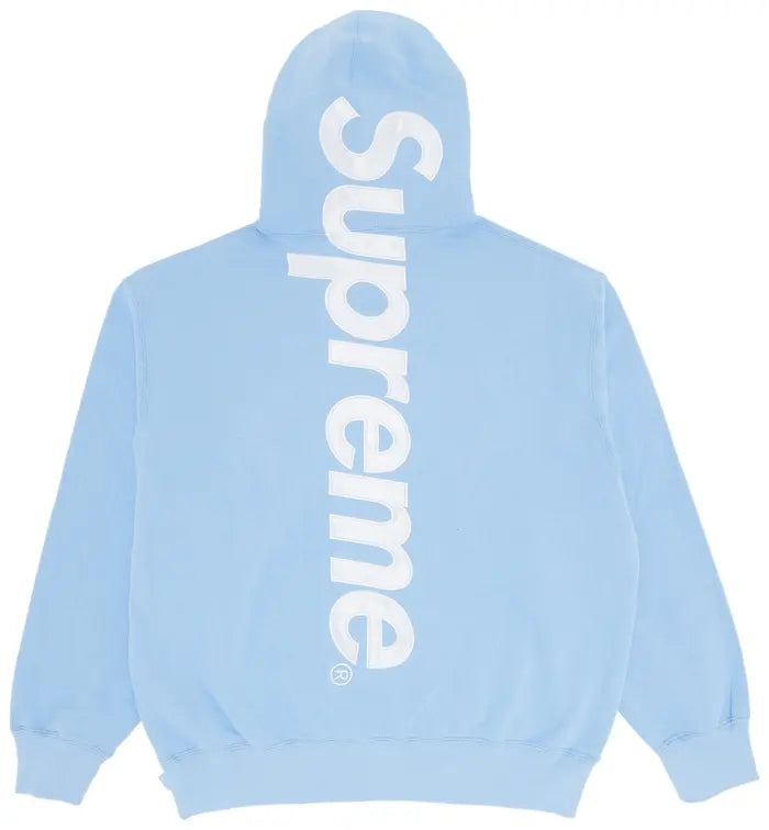 Supreme Satin Appliqué Hooded
Sweatshirt 'Light Blue'