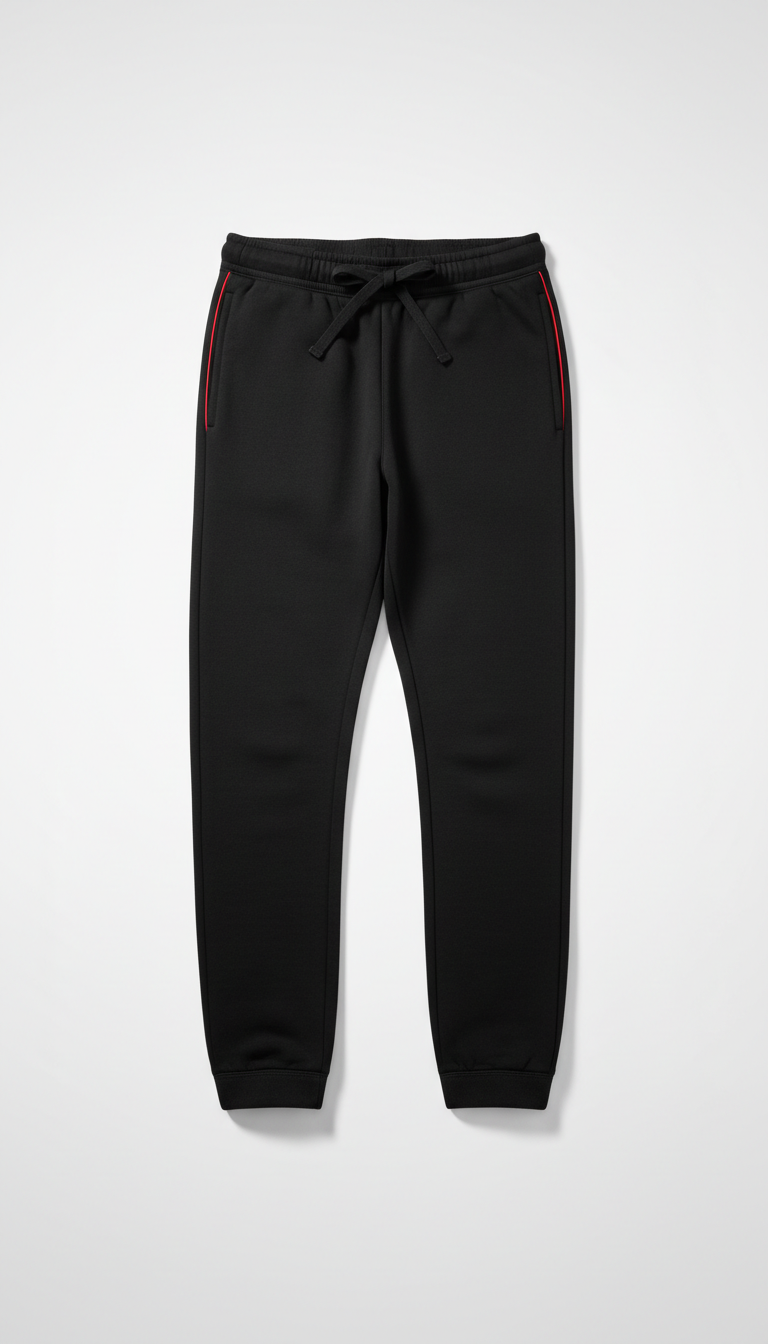 Joggers negro tinta de ajuste cónico