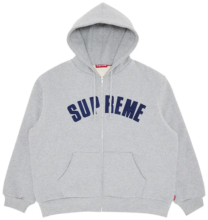 Supreme Arc Thermal Zip Up
Hooded Sweatshirt 'Heather Grey'