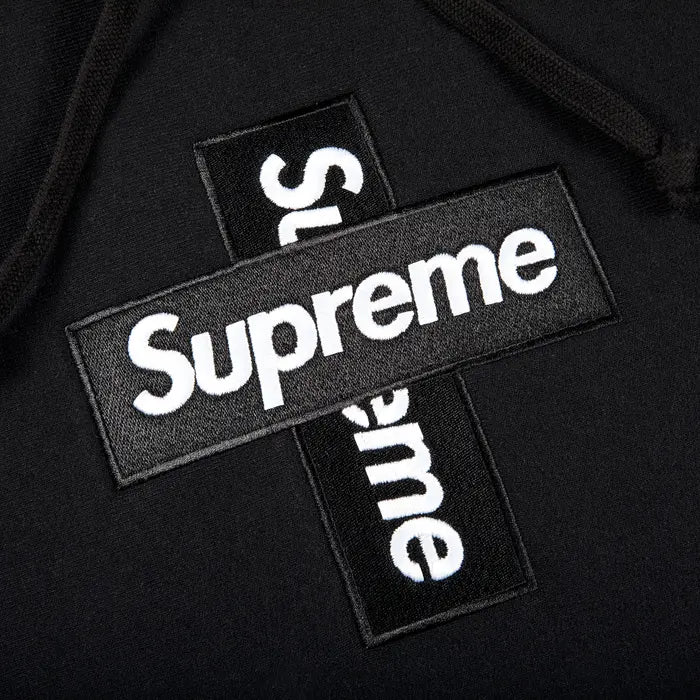 Supreme Cross Box Logo Hooded
Sweatshirt Black'