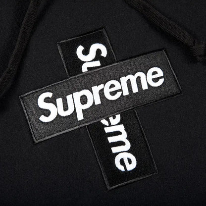 Supreme Cross Box Logo Hooded
Sweatshirt Black'