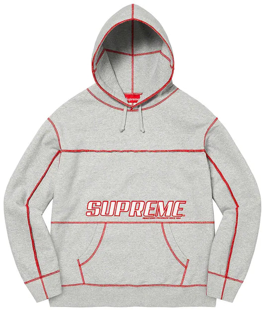 Supreme Coverstitch Hooded
Sweatshirt 'Heather Grey'