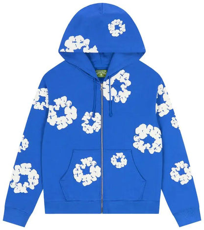 Denim Tears Cotton Wreath Zip
Hoodie 'Blue'