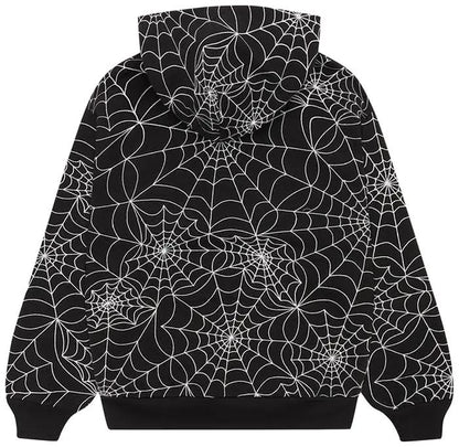 Sp5der Embroidered AOP Hoodie 'Black'