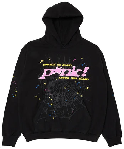 Sp5der P'nk Hoodie 'Black'
