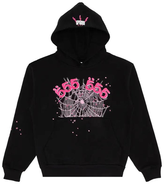 Sp5der Angel Number Hoodie 'Black'