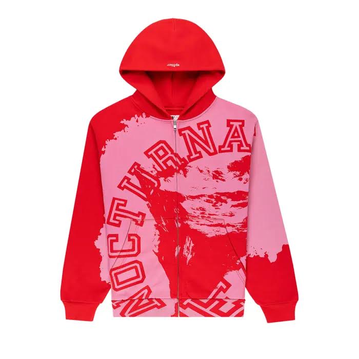 Sp5der Nocturnal Zip Hoodie 'Red'