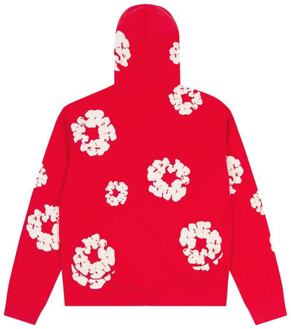 Denim Tears Cotton Cotton Wreath Zip Hoodie 'Red'