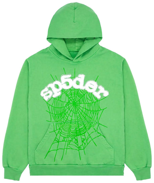 Sp5der Wed Hoodie 'Slime Green'