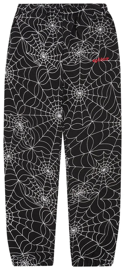 Sp5der Embroidered AOP Sweatpant 'Black'