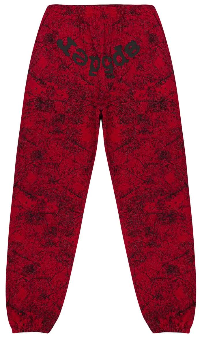 Sp5der OG Tree Camo Sweatpant 'Red'