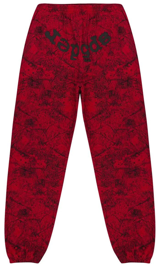 Sp5der OG Tree Camo Sweatpant 'Red'