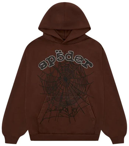 Sp5der Og Wed Hoodie 'Brown'