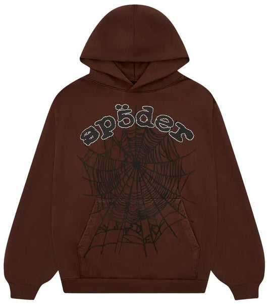 Sp5der Og Wed Hoodie 'Brown'