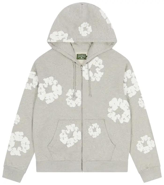 Denim Tears Cotton Wreath Zip
Hoodie 'Grey'