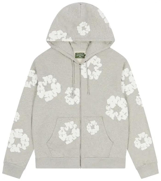 Denim Tears Cotton Wreath Zip
Hoodie 'Grey'