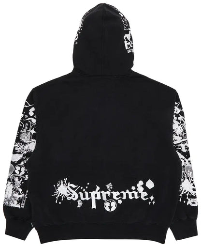 Supreme AOI Zip Up Hooded
Sweatshirt 'Black'