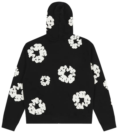 Denim Tears Cotton Wreath Zip Hoodie 'Black'