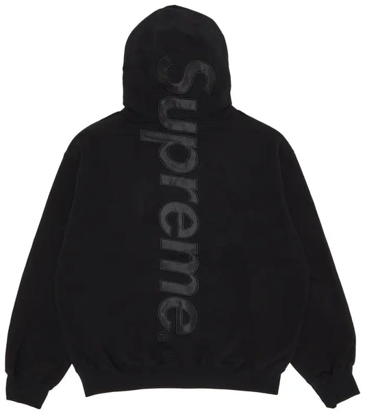 Supreme Satin Appliqué Hooded
Sweatshirt 'Black'