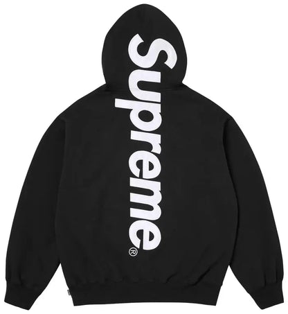 Supreme Satin Appliqué Hooded
Sweatshirt 'Black'