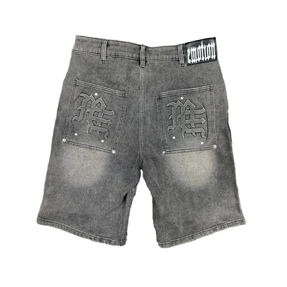‘Paisley’ Denim Grey Shorts