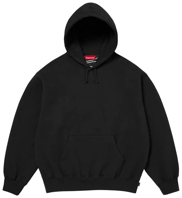 Supreme Satin Appliqué Hooded
Sweatshirt 'Black'