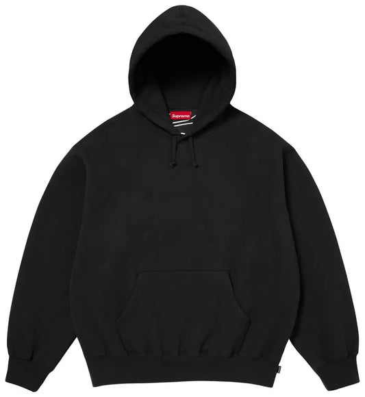 Supreme Satin Appliqué Hooded
Sweatshirt 'Black'