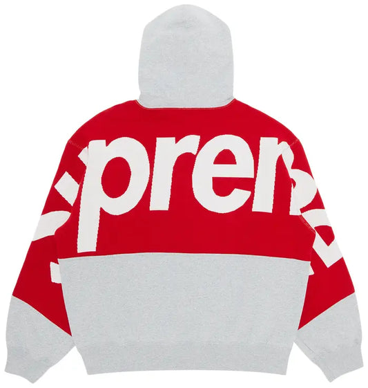 Supreme Big Logo Jacquard
Hooded Sweatshirt 'Heather Grey'