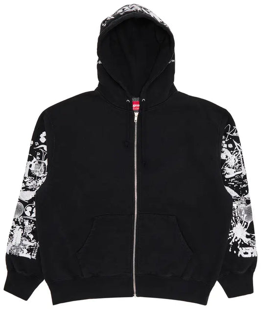 Supreme AOI Zip Up Hooded
Sweatshirt 'Black'