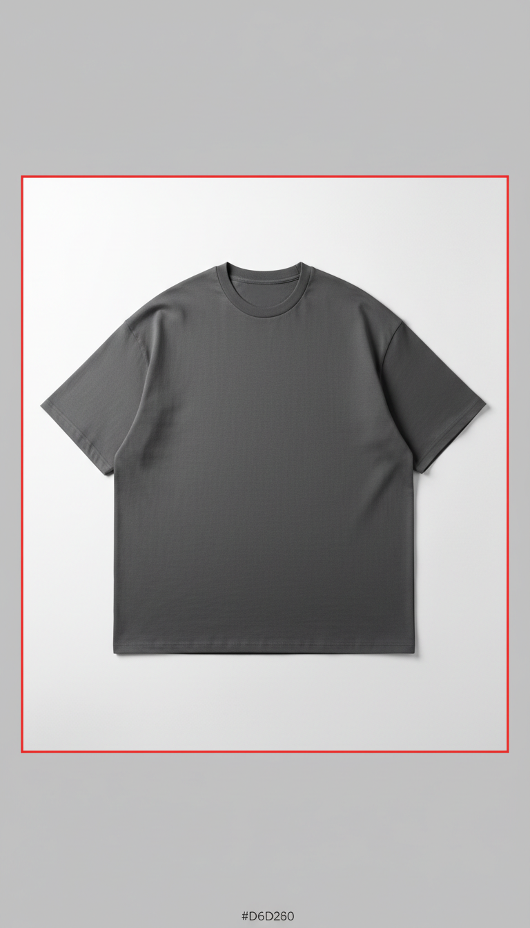 Camiseta oversize gris sombra