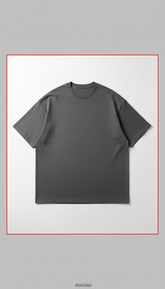 Camiseta oversize gris sombra