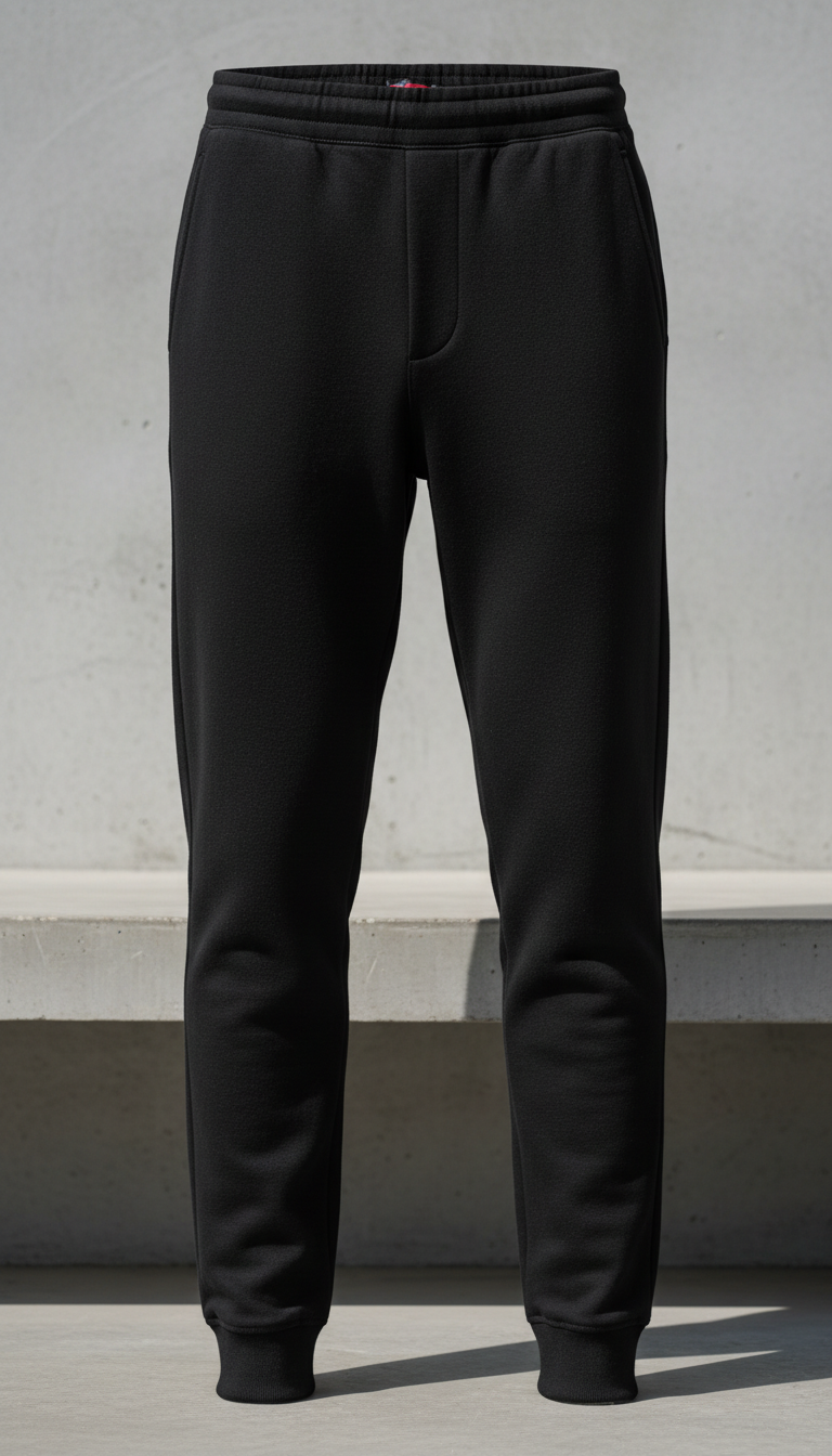 Jogger negro entallado corte urbano