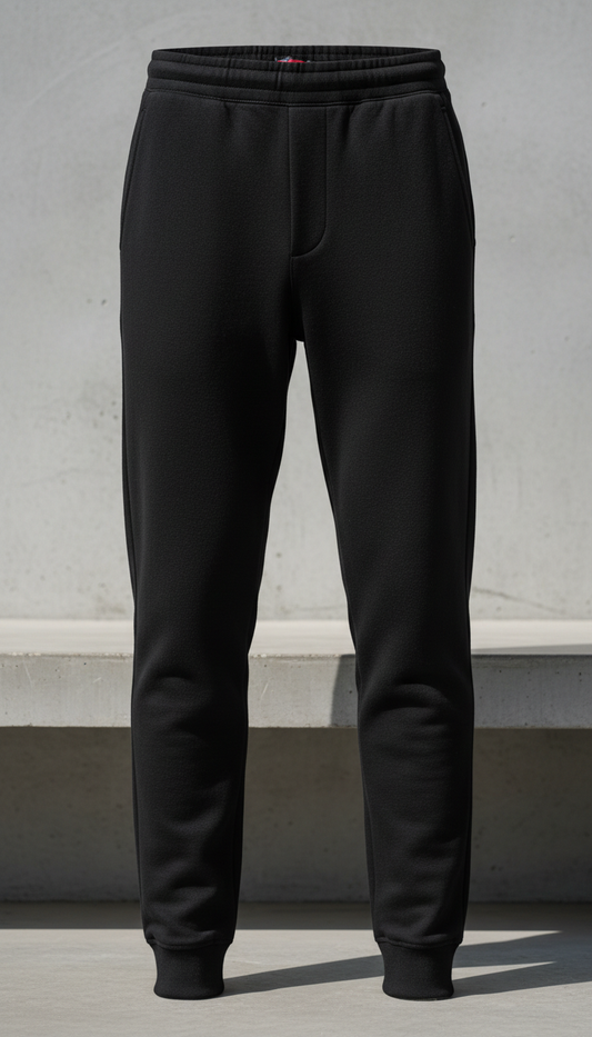 Jogger negro entallado corte urbano