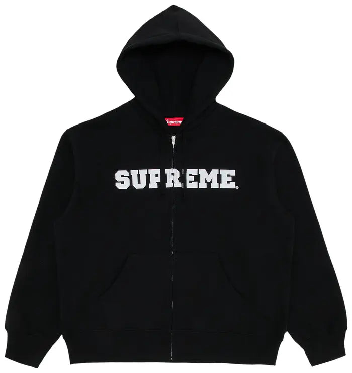 Supreme Collegiate Appliqué Zip Up
Hooded Sweatshirt 'Black'