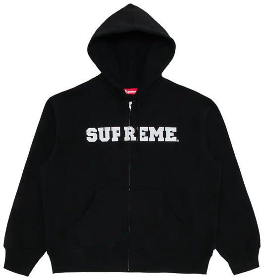 Supreme Collegiate Appliqué Zip Up
Hooded Sweatshirt 'Black'