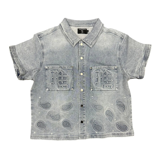 ‘Paisley’ Denim Blue Shirt