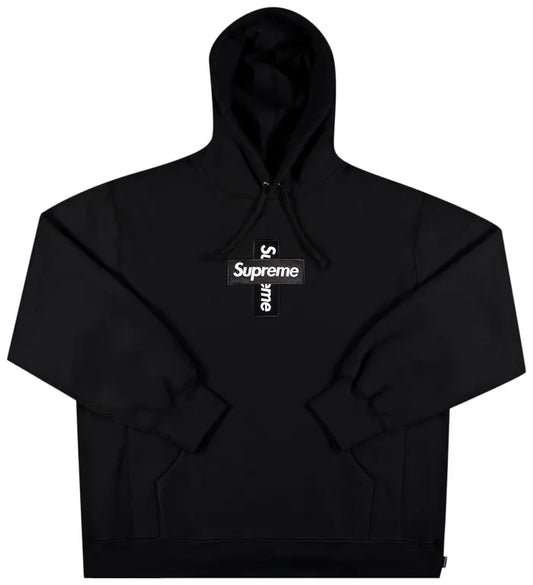 Supreme Cross Box Logo Hooded
Sweatshirt Black'