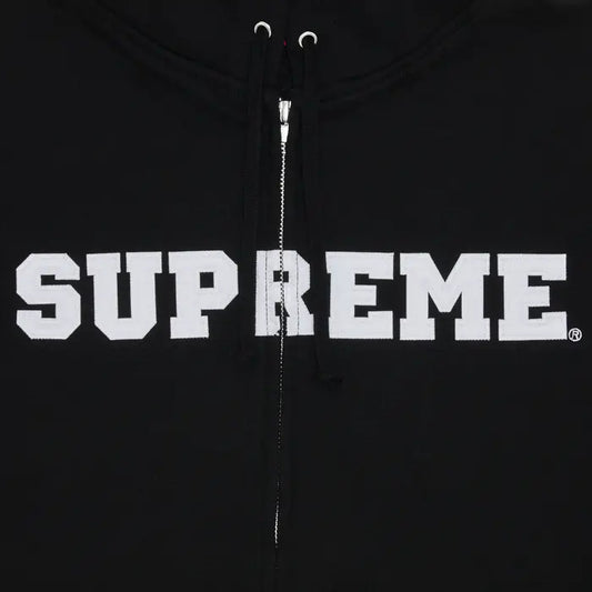 Supreme Collegiate Appliqué Zip Up
Hooded Sweatshirt 'Black'