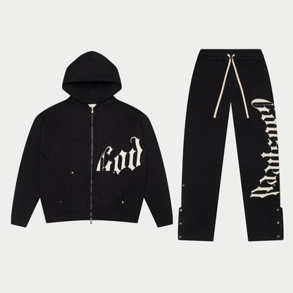 OG Logo VVS ? Sweatsuit V2 (Black/White) BOOM