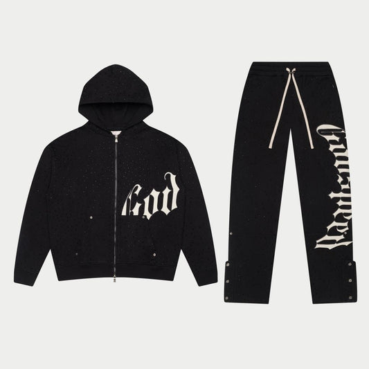 OG Logo VVS ? Sweatsuit V2 (Black/White) BOOM