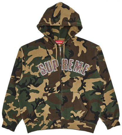 Supreme × B.B. Simon Zip Up
Hooded Sweatshirt Woodland
Camo'