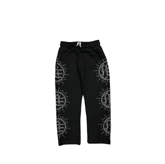 ‘Eclipse’ Black Rhinestone Sweats