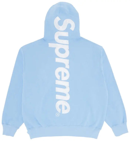 Supreme Satin Appliqué Hooded
Sweatshirt 'Light Blue'