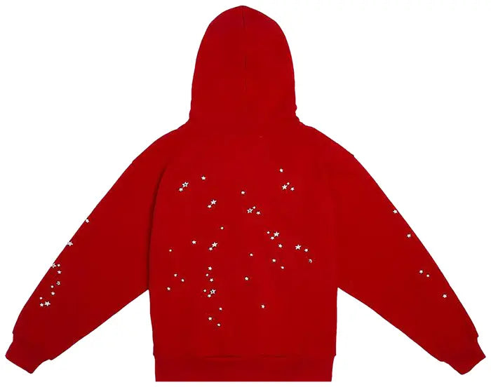 Sp5der Atlanta Zip Up Hoodie 'Red'