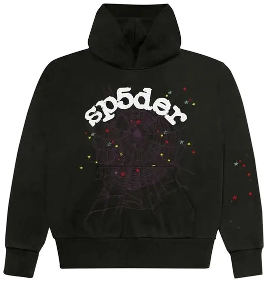 Sp5der Logo Hoodie Sweatshirt 'Black'