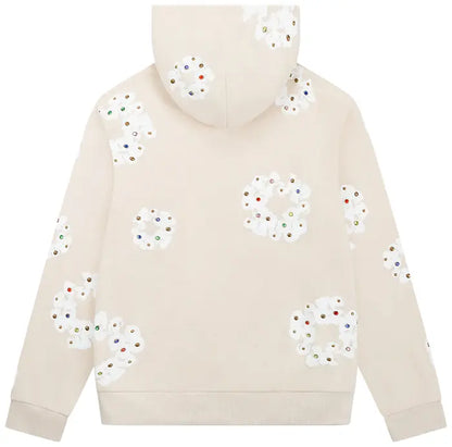 Denim Tears Rhinestone Wreath Zip
Hoodie 'Oatmeal'