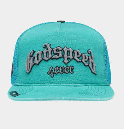 GODSPEED Forever Teal Washed Trucker Snap Back