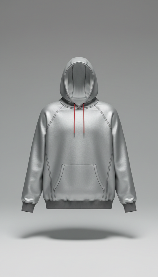 Hoodie estructurado tono acero